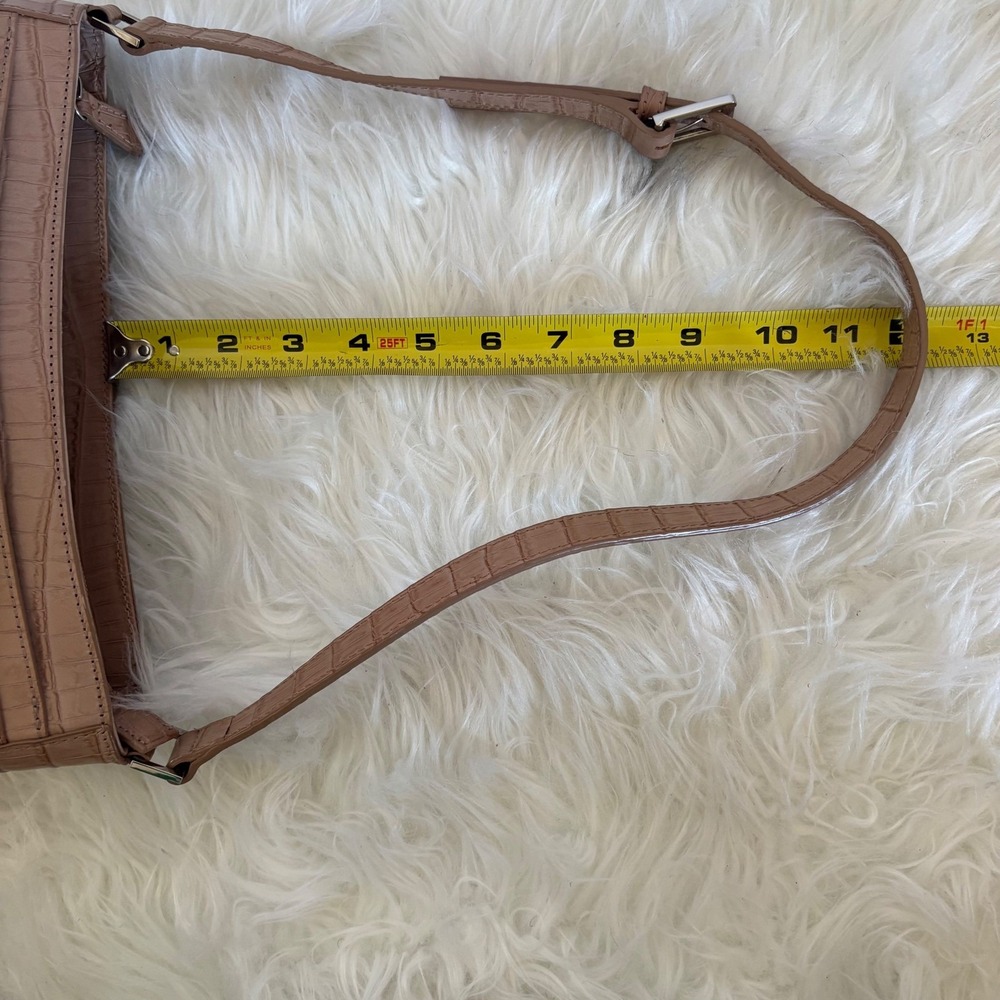 Etienne Aigner Vintage Tan Croc Embossed Leather Shoulder Bag 80033 - Picture 13 of 16